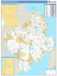 New Bedford Metro Area Wall Map Basic Style
